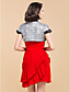  Elegant Short Sleeves Satin With Sequins Wedding / Special Occasion Jacket / Wrap