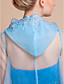  Long Sleeve Organza Wedding/Evening Hood/Poncho (More Colors)
