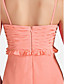  A-line Spaghetti Floor-length Chiffon Bridesmaid Dress