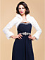  Long Sleeve Faux Fur Evening/Wedding Jacket/Wrap