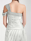  A-line One Shoulder Floor-length Chiffon And Satin Bridesmaid Dress