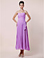  A-line Sweetheart Tea-length Chiffon Mother of the Bride Dress
