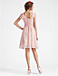  A-line V-neck Sleeveless Knee-length Chiffon Bridesmaid Dress