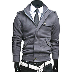  Mens Fashion Slim Fit Casual Jacket with Zipper Long Sleeve Multi Color Available