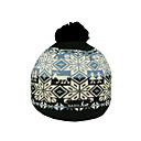 SAMII Jacquard Argyle Knit Beanie Hat-Black + Blue (0025) (Start From 20 Units)-Free Shipping