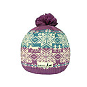 SAMII Jacquard Argyle Knit Beanie Hat-Purple + Blue (0025) (Start From 20 Units)-Free Shipping