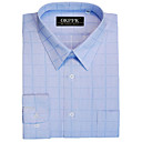 Top Grade Grid Check Point Collar Wrinkle Dress Shirt(QRJ006) (Start From 3 Units)Free Shipping