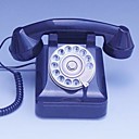 cadran rotatif téléphone bureau noir, 23,5 x 20 x 12.5 (fgdh018)