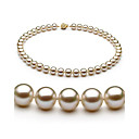 White 8.5-9mm AAAA Freshwater Pearl Necklace 16"Length (DSZZ014) (Start From 3 Units) Free Shipping