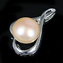 Sterling Silver Blister Pink 8.5 -9mm FW Pearl Pendant (XZZ057) (Start from 10 units) Free shipping