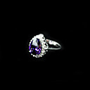 Sterling Silver Engagement Ring with High Quality Cubic Zircon - CZ Ring S-0822-Amethyst (SZY151)