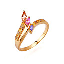 Elegant Colourful Cubic Zirconia Ring in 18K Gold Plated - CZ Ring RMY2--0002 (SZY410)