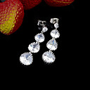 Beautiful Cubic Zirconia Drop Earring - CZ Earring ELX2-0009 Clear (SZY440)