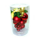bola de navidad ornamento 9cm racimo de uva de bolas rojas (15pcs/unit) (zsd129) (comienzo de 10 unidades)