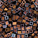 3mm mat métallique rouille / dirt semences perle brune cube (sbb0063) (environ 12 grammes)