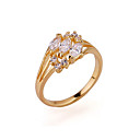 Amazing colourful CZ Ring In 18K Gold Plated-Cubic Zirconia ring 80927-17 Clear (SZY543)