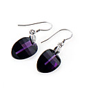 Amazing Purple Cubic Zirconia Earring in Sterling Silver - Sterling Silver Earring 10533 (SZY551)