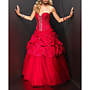 robe boule chérie parole longueur appliques taffeta robe de soirée / robe de bal (hsx1069)