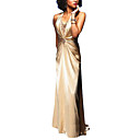 gaine / colonne halter-parole longueur comme en satin de soie tenue de soirée / robe de bal (gye050)