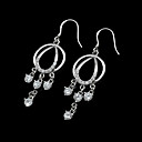 Platinum Classical Dazzling Cubic Zirconia Earring Drop - Sterling Silver Earring e22568 (SZY1151)
