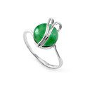 jade zilveren ring - zilveren ring r2733 (szy1046)
