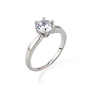 prong ensemble rose zircon cubique ring - cubic zirconia ring 71110-02 clair (szy1192)