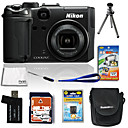 Nikon Coolpix P6000 13.9mp gps câmera digital com LCD de 2,7 polegadas + bateria + SD 8GB + 6bonus (szw711)
