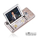 LONGXING V9 Dual Card  TV Side Slide FM Touch Screen Cell Phone Gold