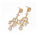 18k luxe chandelier earring cz-cz boucle d'oreille 81219-05 (szy1365)