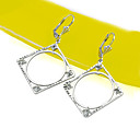 platine géométrie cz-cz earring boucle d'oreille 80827-13 (szy1366)