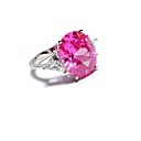 Sterling Silver Ring with High Quality Cubic Zircon - CZ Ring S-0708-Pink (SZY143)
