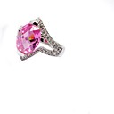 Sterling Silver Engagement Ring with High Quality Cubic Zircon - CZ Ring S-1696-Pink (SZY147)