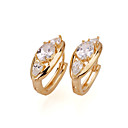 18K Gold Plated CZ Earring Circle Stud-CZ Earring 81229-06 (SZY1378)
