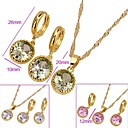 Beautiful Shining CZ Pendant And Earring Set-CZ Jewelry Set 90226-13 (SZY1559) 20pcs/Lot