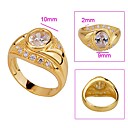 Plaqué or 18k luxe cz-cz ring ring 90220-30 (szy1637)