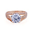 18K Rose Gold Plated  Amazing CZ Ring-Cubic Zirconia Ring 90324-54(SZY1728)
