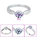 Rhodium Plated Romantic Solitair CZ Ring-Cubic Zirconia Ring  R012-02 (SZY1733) 36pcs/Lot