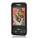 gphone estilo único de tarjeta de triple banda pantalla táctil plana ultra-delgado teléfono celular negro-freeshipping (szrw127)