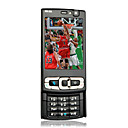 n95 única tarjeta de banda cuádruple doble cámara bluetooth soomth pantalla táctil plana desbloquear teléfono celular negro (szrha001)