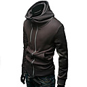 mens slim fit elegante giacca con cappuccio sexy manica corta zip lunga