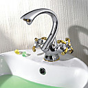Two Handles Chrome Centerset Sink Faucet (0601-CB-52201)