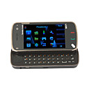 n97e quad estilo de banda dual función de cámara de televisión con pantalla plana de parpadear teléfono táctil de células negro (tarjeta de 2GB TF) (s