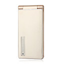 v908 double double carte métal veille à clapet d'or cell phone (carte 2GB TF) (sz05440174)