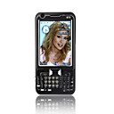 TVE73 WIFI TV JAVA Mobile Bluetooth Quad Band Dual Sim Dual Camera 3 Inch Touch Screen Cell Phone Black (2GB TF Card)