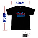 Sound and Music Activated EL Visualizer VU-Spectrum Dancer T-shirt - M (4*AAA)