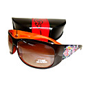 nuevo diseño del tatuaje de la moda de gafas de sol + paño de limpieza libre y estuche duro - marco marrón con rosa roja patrón dsco2107-0479-11.13-21