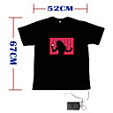 Sound and Music Activated EL Visualizer VU-Spectrum Dancer T-shirt - M (4*AAA)