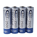 Bie 2500mAh Ni-MH rechargeables piles AA (4-pack)