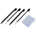 lápiz negro para NDS Lite con el paño de limpieza (4-Pack lápiz)