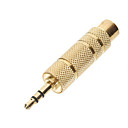 vergulde 3,5 mm male naar 6,3 mm female audio-aansluitingen (2-pack)